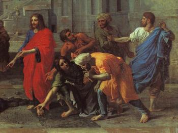 尼古拉斯 普桑 Christ and the Woman Taken in Adultery